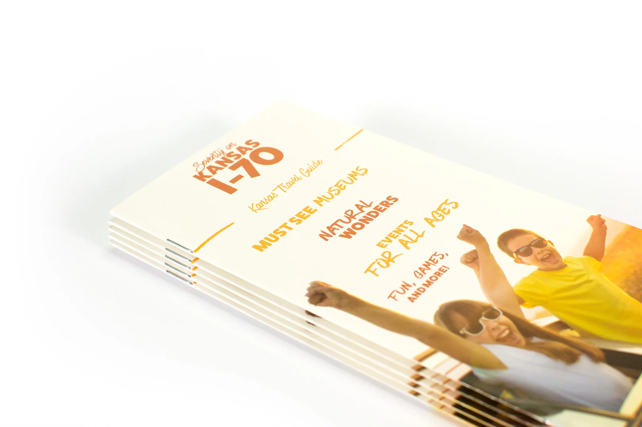 A tidy stack of travel brochures.