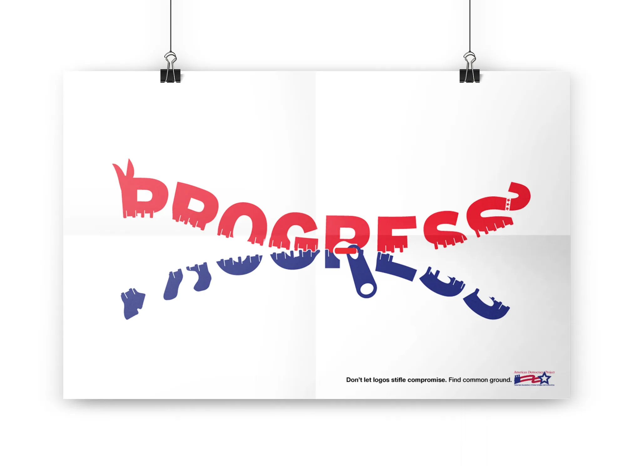 A conceptual political poster.