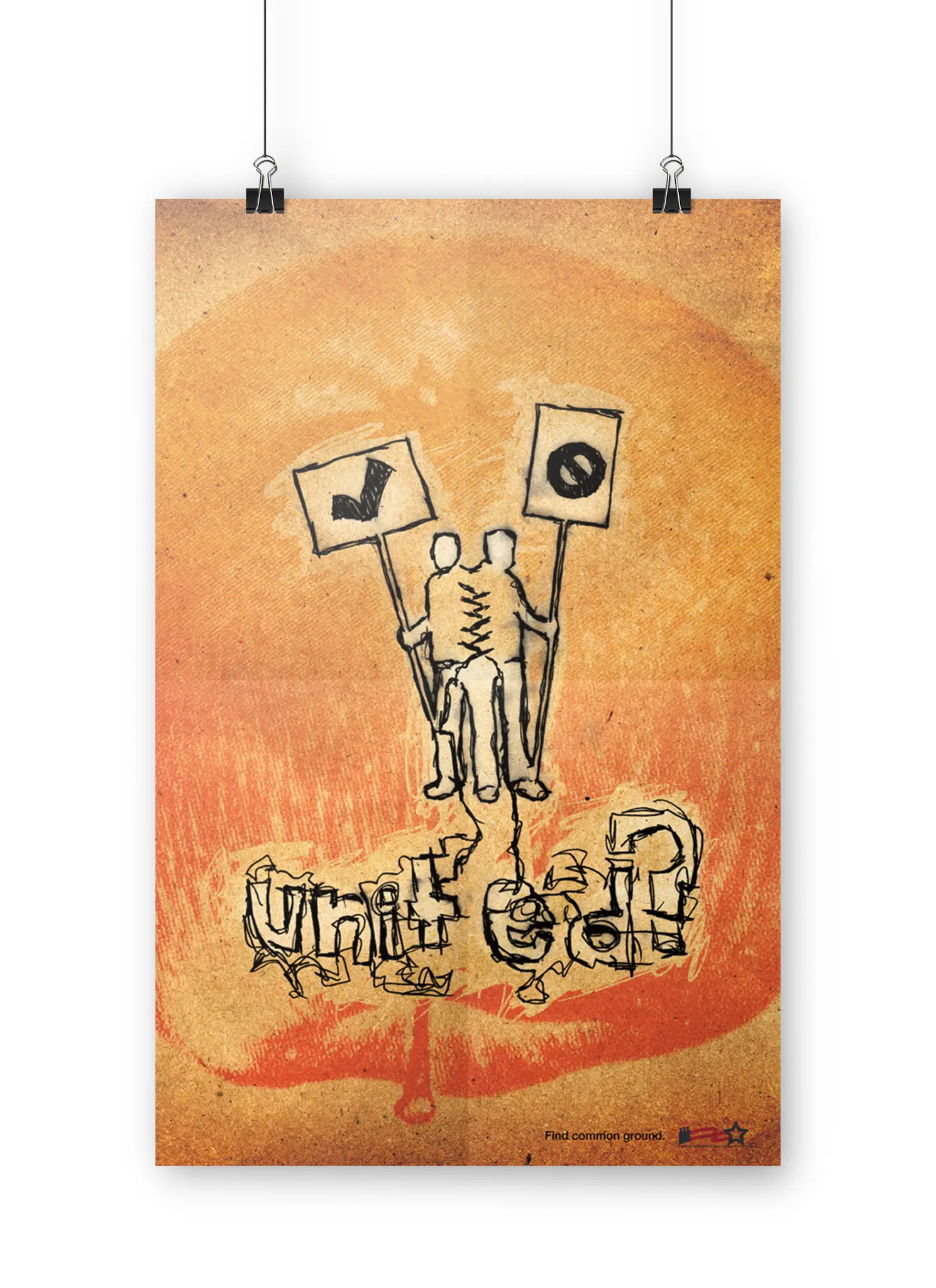 A conceptual political poster.