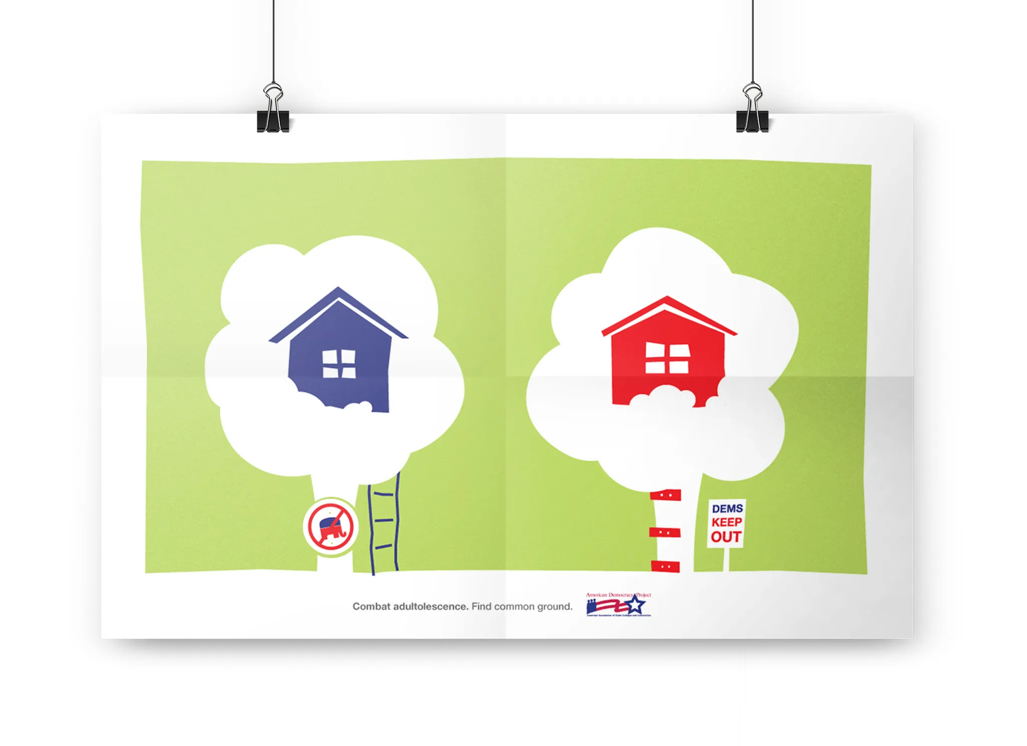 A conceptual political poster.